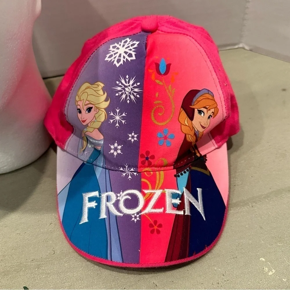 Lot of 3 Disney Hats Girls Kids Minnie Mouse Daisy Elsa Anna Frozen Caps